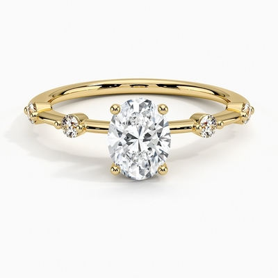 Aimee Diamond Engagement Ring With 0,75 Karaat Ovale Diamant