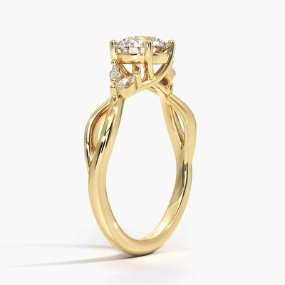 Willow Diamond Engagement Ring (1/8 Ct. Tw.) Met 9K-Goud