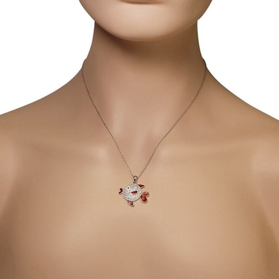 Gele Gouden Blauwe Sapphire Seahorse Pendant Necklace, Oceaanstijl Overzeese het Levensjuwelen