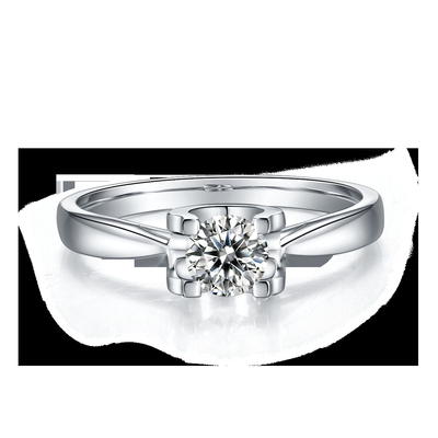 Vierkante Witte van de Ringscz van Moissanite 9K Zilveren Minimalistische het Huwelijksjuwelen