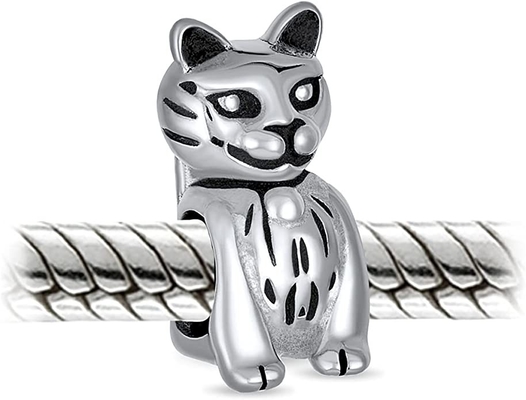 De Vrouwentiener van zittingskitten kitty pet animal lover CAT Dangle Charm Beads For