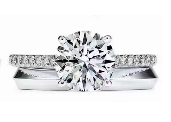 38pcs natuurlijke Diamond Engagement Ring Settings Round-Besnoeiing 1.2ct RD7MM