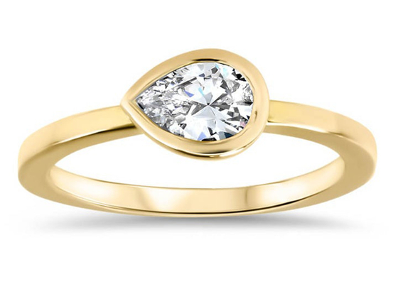 0.77ct gele Gouden Trouwring, ODM Vattings Vastgestelde Verlovingsring voor Dame