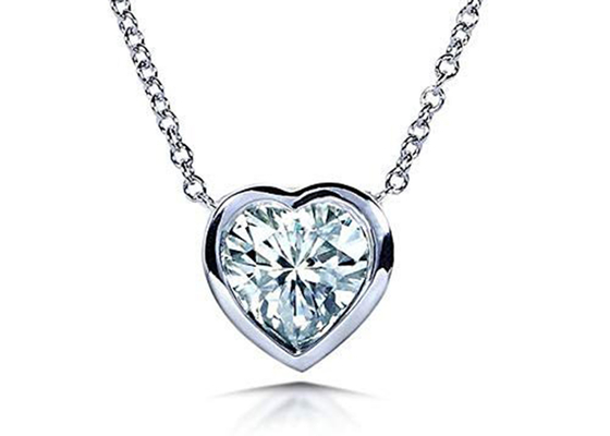 van het de Halsbandenhart van 16inch 14K Gouden de Vattingsstijl met 6x6mm Moissanite