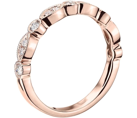 Rose Gold Jewelry 14K Natuurlijk Diamond Engagement Ring Round Cut