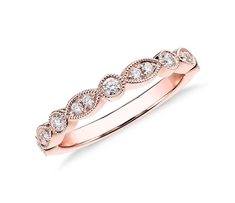 Rose Gold Jewelry 14K Natuurlijk Diamond Engagement Ring Round Cut