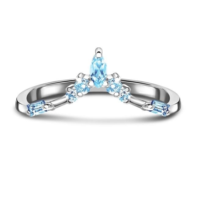 9K / 10K/het Natuurlijke Emerald Cut Diamond Engagement Ring Witgoud van 14K/van 18K