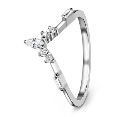 9K / 10K/het Natuurlijke Emerald Cut Diamond Engagement Ring Witgoud van 14K/van 18K