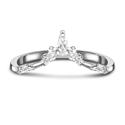 9K / 10K/het Natuurlijke Emerald Cut Diamond Engagement Ring Witgoud van 14K/van 18K