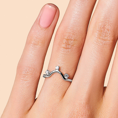 14K Rose Gold Real Diamond Jewellery, Rond Echt Buitensporig Diamond Anniversary Rings