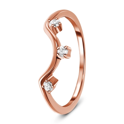 14K Rose Gold Real Diamond Jewellery, Rond Echt Buitensporig Diamond Anniversary Rings