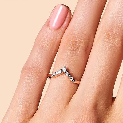 Beroemdheid Diamond Engagement Rings For Women, 14K Rose Real Diamond Jewellery