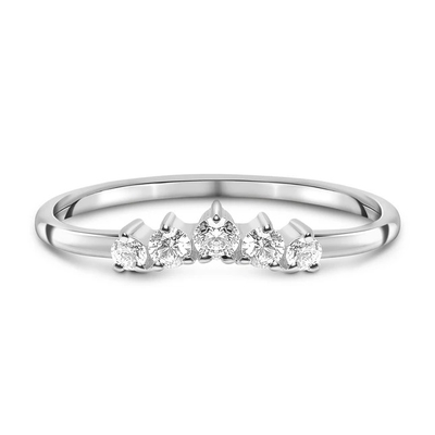 Echte Besnoeiing Diamond Wedding Rings Brilliant 14K Rose Gold Jewelry