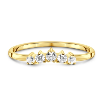 Echte Besnoeiing Diamond Wedding Rings Brilliant 14K Rose Gold Jewelry
