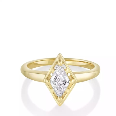 9K/10K/14K/18K stevige gouden natuurlijke diamantverlovingsringen voor vrouwen