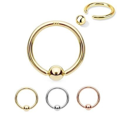 De doordringende Lippen van Ring Hoop Cartilage Nose Eyebrow van het Juwelen14k Gouden Uitsteeksel