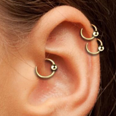 De doordringende Lippen van Ring Hoop Cartilage Nose Eyebrow van het Juwelen14k Gouden Uitsteeksel