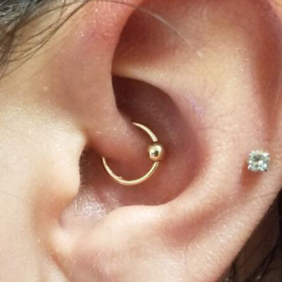 De doordringende Lippen van Ring Hoop Cartilage Nose Eyebrow van het Juwelen14k Gouden Uitsteeksel