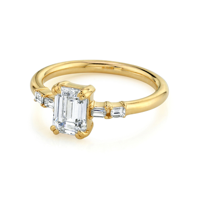 Zuiver Gouden Huwelijk Natuurlijk Diamond Ring Wedding Solid 14k/18k-Goud