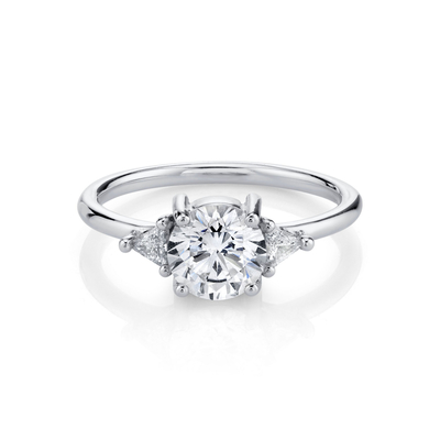 RD 4mm Rond Natuurlijk Diamond Ring, Klauw die 18k Gouden Trouwring plaatsen