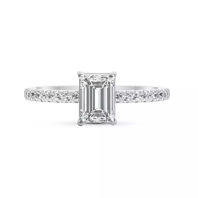 Stevig Gouden Diamond Engagement Ring, Laboratorium Gekweekte 14K/18K Gouden Diamond Ring