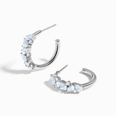 De in het groot 925 Geplateerde Vrouwen van Sterling Silver Jewelry 14K Goud bengelen de Dalingsoorringen van Oorringen Natuurlijke Moonstone