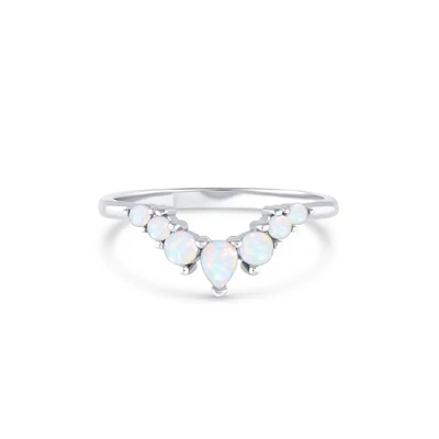 925 Zilveren Antieke Elegante Echte Kostbare Ringen van Opal Promise Engagement Wedding Anniversary