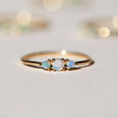 In Ring voor Vrouwen 925 Ring van de Prinsescut dainty engagement van Sterling Silver Moonstone Ring Rose de Goud Geplateerde