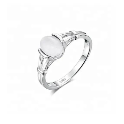Mooie 925 Stevig Sterling Silver Ring, de Ovale Halfedelsteen Ring For Girls van Besnoeiingsmoonstone