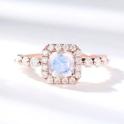 Mooie 925 Stevig Sterling Silver Ring, de Ovale Halfedelsteen Ring For Girls van Besnoeiingsmoonstone