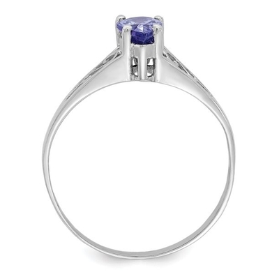 0,25 Karaat Tanzanite 0,925 Sterling Silver Ring Jewelry met Witte Diamant – Halfedelsteenringen met Hypoallergenic