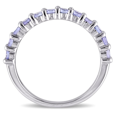 Ross-Simons 2,50 ct. t.w. Tanzanite en .20 ct. t.w. Witte Zircon-Ring in Sterling Silver