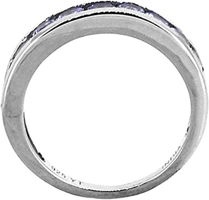 0,5 CTW het Natuurlijke Blauwe Stevige Witgoud van Tanzanite en van Diamond Ring 18K