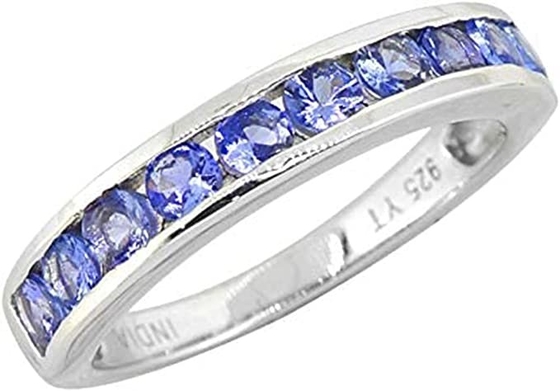 0,5 CTW het Natuurlijke Blauwe Stevige Witgoud van Tanzanite en van Diamond Ring 18K