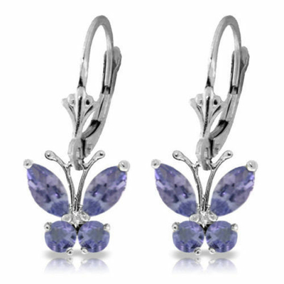 atural Tanzanite-de Halfedelsteenjuwelen Echte Zuivere Echte 925 Stevig Sterling Silver van de Oorringsklem