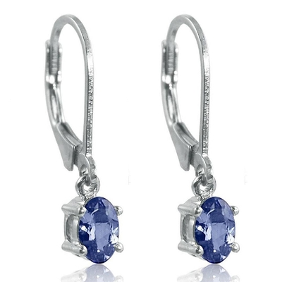 atural Tanzanite-de Halfedelsteenjuwelen Echte Zuivere Echte 925 Stevig Sterling Silver van de Oorringsklem