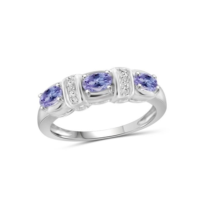 Juweliersclub Tanzanite Ring Birthstone Jewelry met Witte Diamant