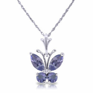 14K de stevige Gouden Halsband van de het Patiencetegenhanger van Angara Natuurlijke Tanzanite voor Vrouwenmeisjes