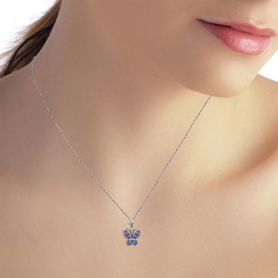 Van de patiencetegenhanger de Natuurlijke Tanzanite Halsband van Angara voor Vrouwenmeisjes 14K