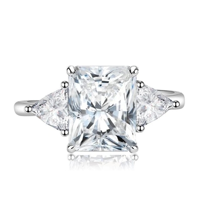 Aquamarijnring 1/15 ct tw Diamanten Sterling Silver For Women