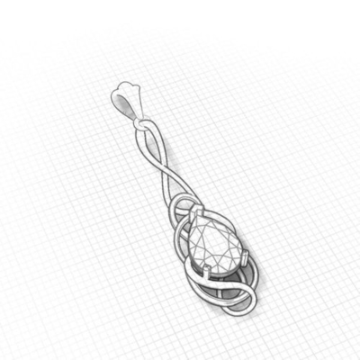 Artistiek Airy Design Of Dit Capricieuze Blauwe Topaz Pendant