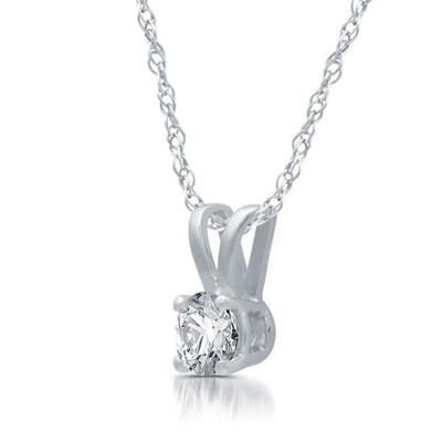 1/5ct om het Witgoud van Diamond Solitaire Pendant Necklace 14K