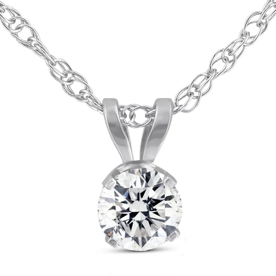 1/5ct om het Witgoud van Diamond Solitaire Pendant Necklace 14K