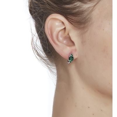 De de Besnoeiingshalfedelsteen van het 6,06 Karaattcw Hart leidde tot Smaragdgroene 925 Sterling Silver Necklace Pendant met vrije Ketting 18