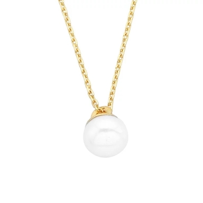 14K de tegenhangerhalsband voor Vrouwen is met verfraaide een 6MM Zoetwaterparel