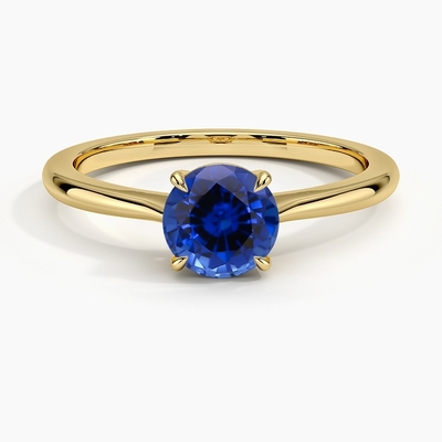 Blauw Ovaal Laboratorium Gecreeerd Saffier en Diamond Five-Stone Ring With Silver