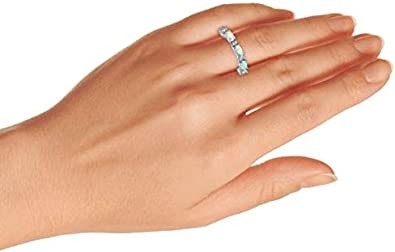 Dunne het Accent Stapelbare 1/2 Eeuwigheid Ovaal Blauw Roze Gecreeerd Opal Band Ring For Women van CZ