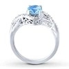 Meisjes Diamond Accents Blue Topaz Ring met 925 Sterling Silver