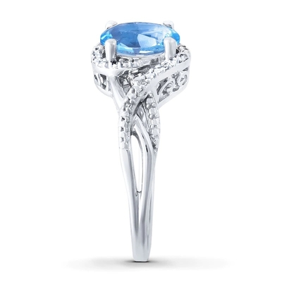Het laboratorium leidde tot Blauw Opal Ring White Topaz With 925 Sterling Silver