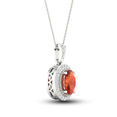 Het natuurlijke Citroengele Laboratorium leidde tot Wit Witgoud 18 van Sapphire Necklace 10K“
